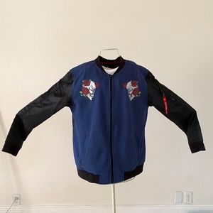 Red Yarn Industries Jacket Rose Skulls Sz Large-0009